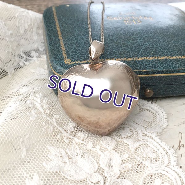 画像3: 大きなハートのシルバーロケットペンダント (3)