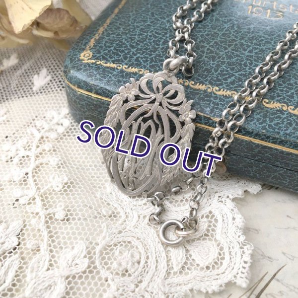 画像3: モノグラムのシルバーペンダント (3)