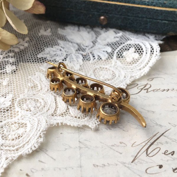 画像5: クリアガラスのシダブローチ (5)