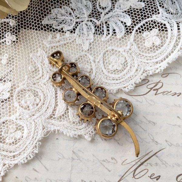 画像6: クリアガラスのシダブローチ (6)