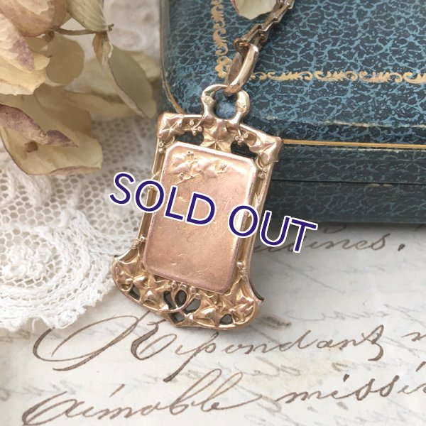 画像7: FIX「F」アールヌーボーゴールドペンダント (7)