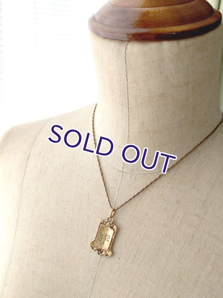 画像9: FIX「F」アールヌーボーゴールドペンダント (9)