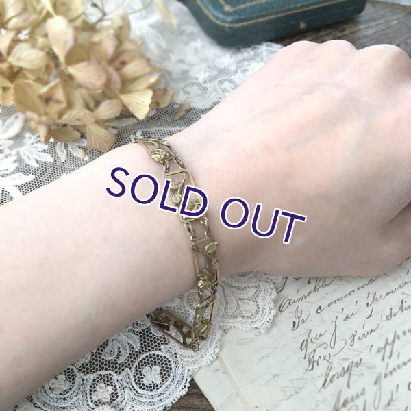 画像8: バラのゴールドブレスレット (8)