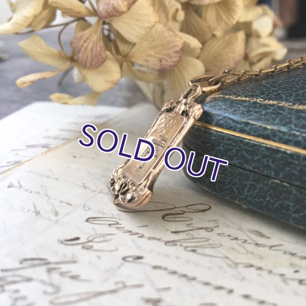 画像6: FIX「F」アールヌーボーゴールドペンダント (6)