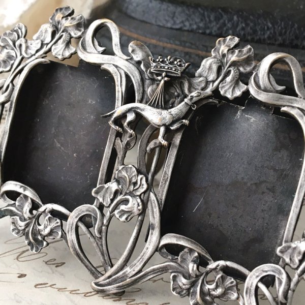 画像2: エルミン紋章のアールヌーボーフォトスタンド (2)