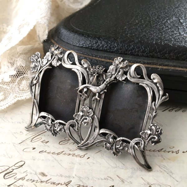 画像10: エルミン紋章のアールヌーボーフォトスタンド (10)