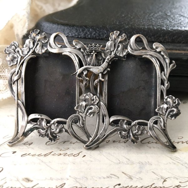 画像3: エルミン紋章のアールヌーボーフォトスタンド (3)