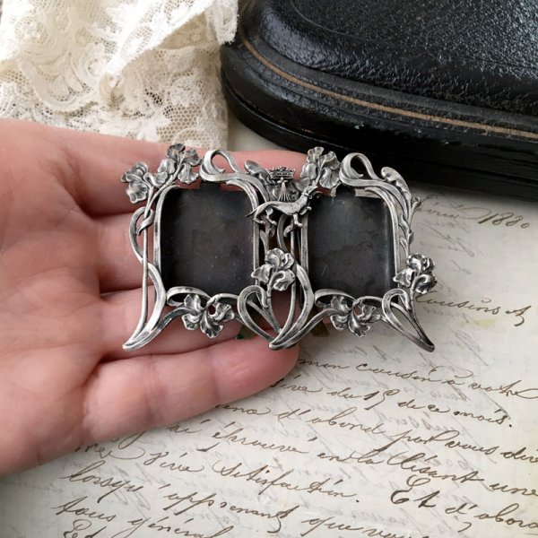 画像11: エルミン紋章のアールヌーボーフォトスタンド (11)