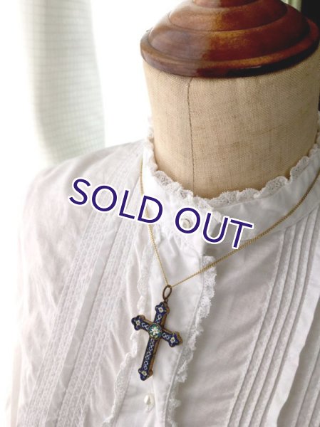 画像11: マイクロモザイクのクロスペンダント (11)