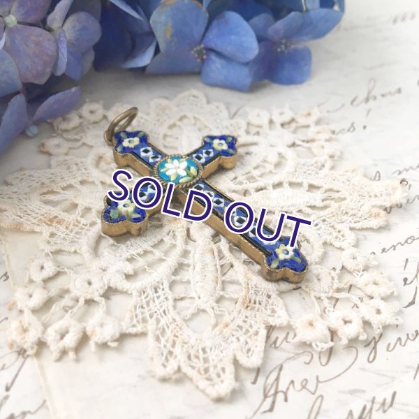 画像4: マイクロモザイクのクロスペンダント (4)