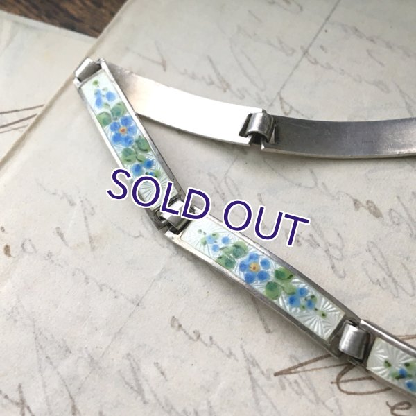 画像2: エナメルの勿忘草ブレスレット (2)
