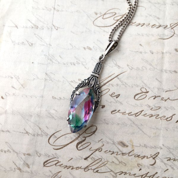 画像3: アイリスガラスのペンダントN（マーキス） (3)