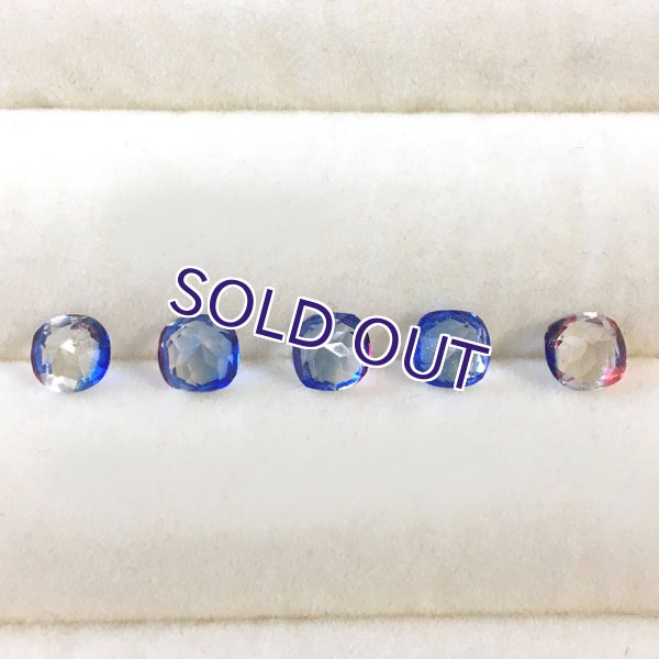 画像4: トリコロールアイリスガラス　クッションカットバックフォイル無（5.2〜5.4mm） (4)