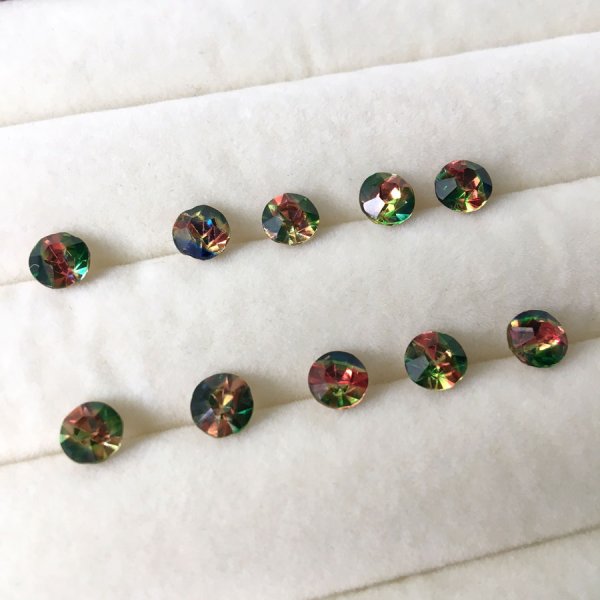 画像4: ウランアイリスガラス　ラウンドバックフォイル有（5.8mm） (4)