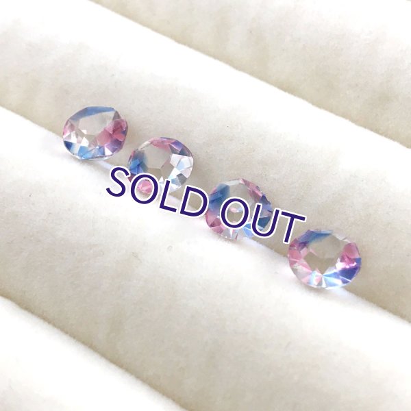 画像2: トリコロールアイリスガラス　ラウンドバックフォイル無（6.8mm） (2)