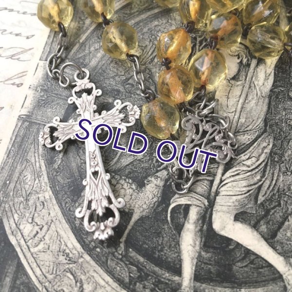 画像4: イエローガラスのシルバーロザリオ (4)