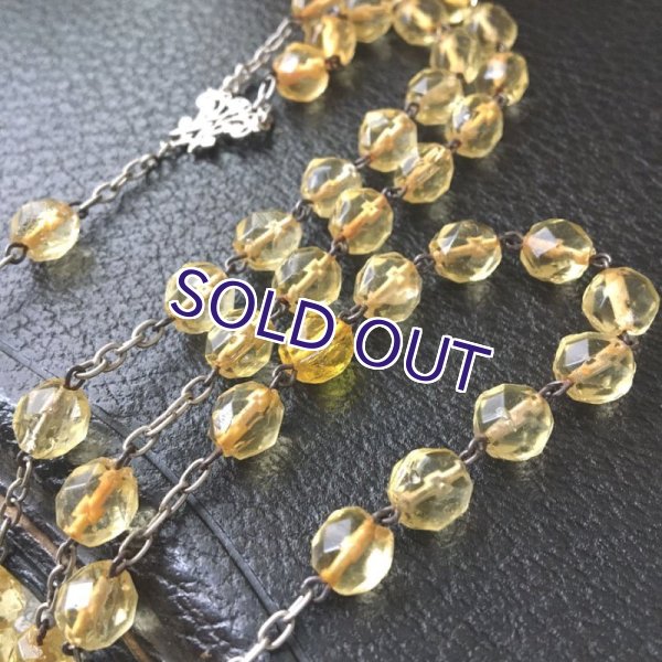 画像6: イエローガラスのシルバーロザリオ (6)