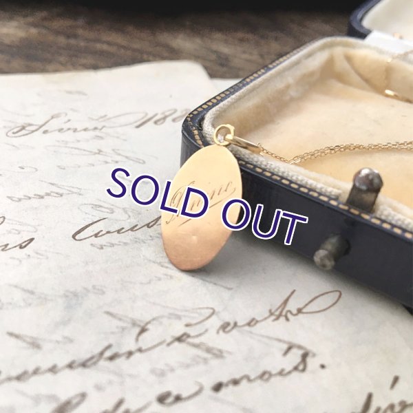 画像5: 金18 小さな花の彫金ペンダント (5)