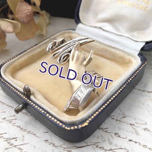 画像4: Mとアローのハンドブローチ (4)