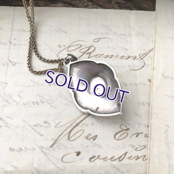 画像4: ブルーガラスのシルバーペンダント (4)