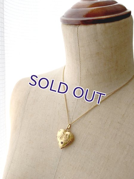 画像12: FIX ルビーとハートのロケットペンダント (12)