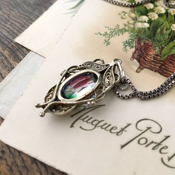 画像7: アイリスガラスのフィリグリーペンダント (7)