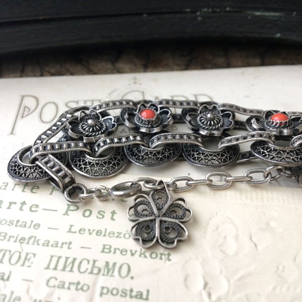 画像7: シルバーフィリグリーのブレスレット (7)