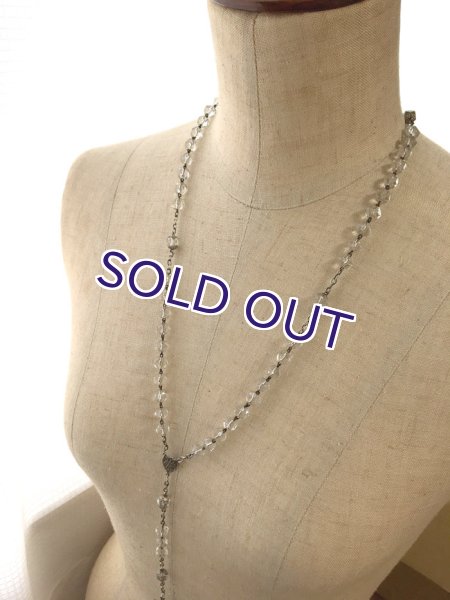 画像10: クリアガラスのシルバーロザリオ (10)