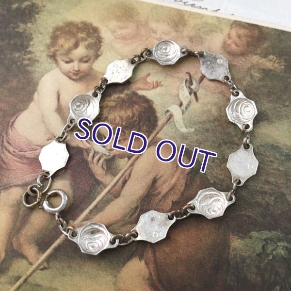 画像3: バラと青エナメルの小さなブレスレット (3)