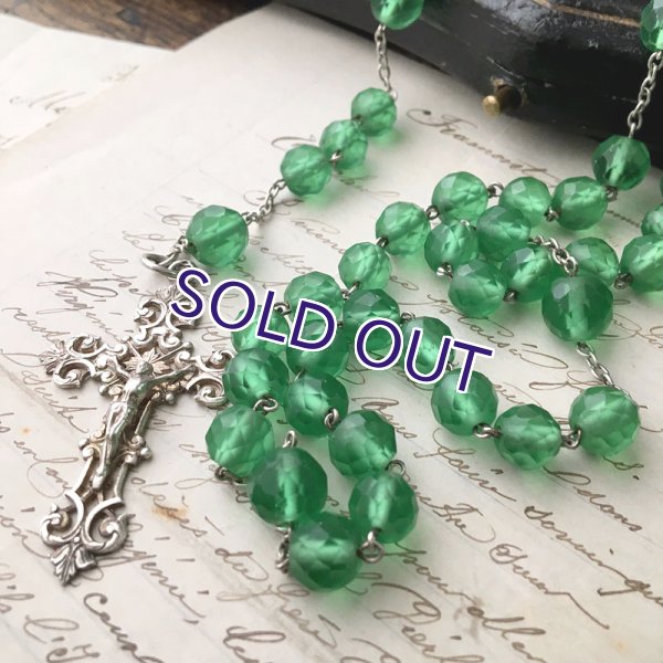 画像4: グリーンウランガラスロザリオ (4)