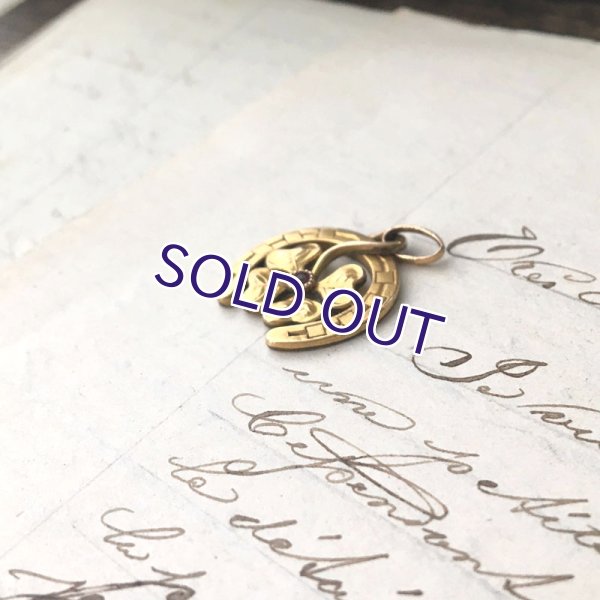 画像7: FIX ホースシューとクローバーのゴールドペンダント (7)