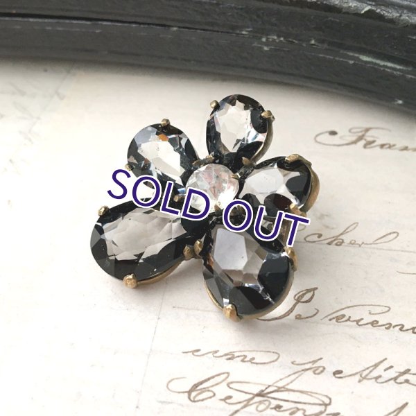 画像2: ベルリンガラスのスミレブローチ (2)