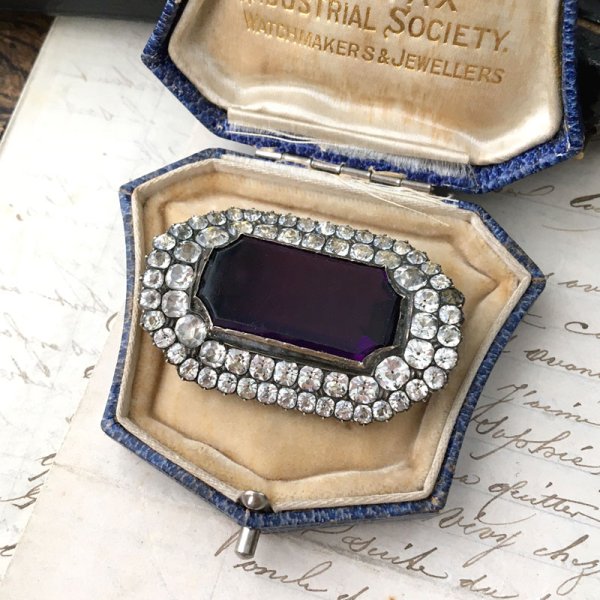 画像2: ブラックドット ペーストガラスのブローチ (2)