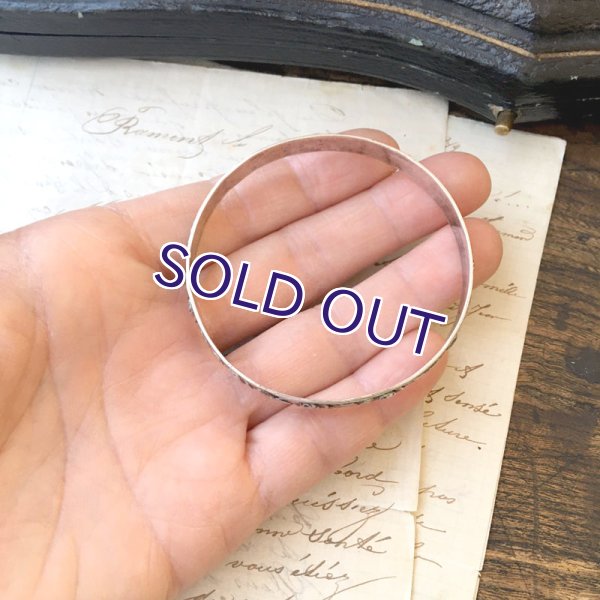 画像8: 銀製 子ども用バラ装飾のバングル (8)