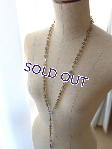 画像11: 栗色ガラスのシルバーロザリオ (11)