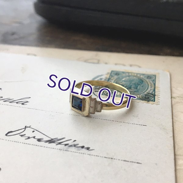 画像9: アールデコのゴールドリングとペンダントセット (9)