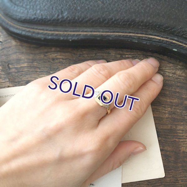 画像11: アールデコのゴールドリングとペンダントセット (11)