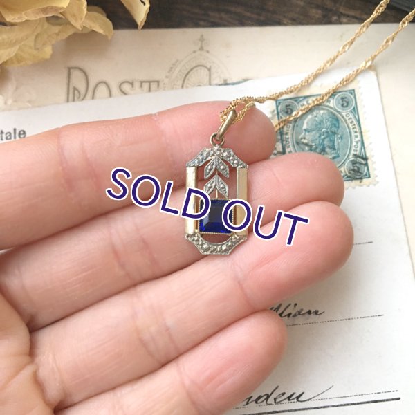 画像5: アールデコのゴールドリングとペンダントセット (5)