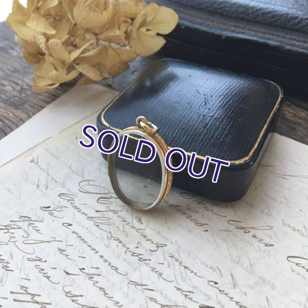 画像4: ガラスのゴールドロケットペンダント (4)