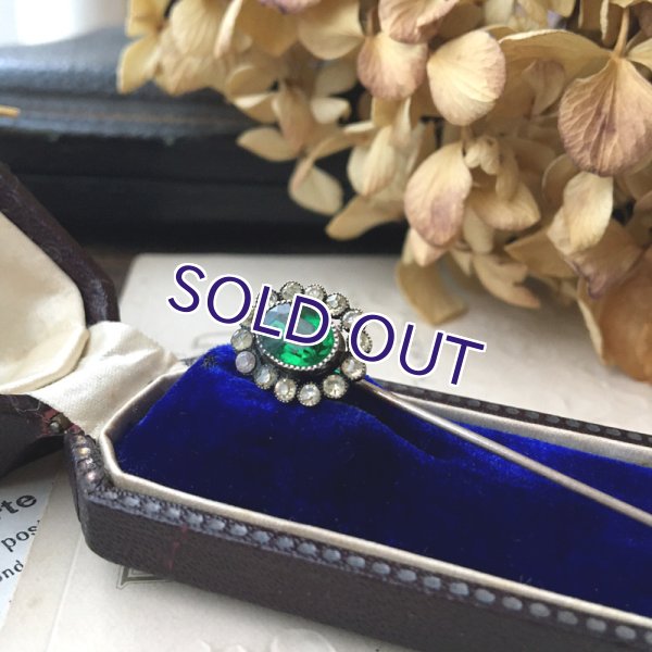 画像6: 銀製 エメラルドガラスのクラヴァットピン (6)