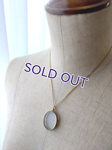 画像13: ガラスのゴールドロケットペンダント (13)