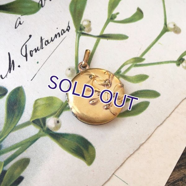 画像2: ORIA ヤドリギのゴールドロケットペンダント (2)