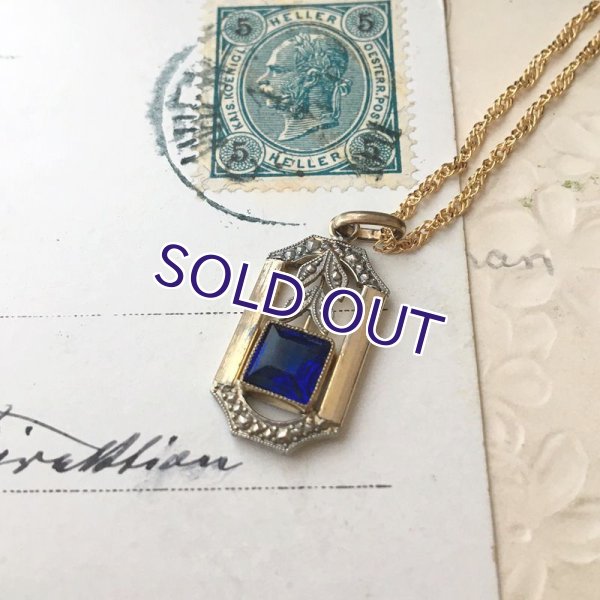 画像2: アールデコのゴールドリングとペンダントセット (2)