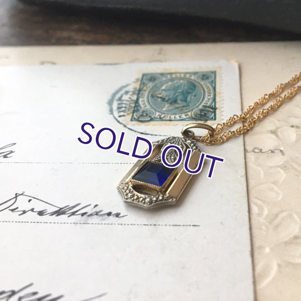 画像3: アールデコのゴールドリングとペンダントセット (3)