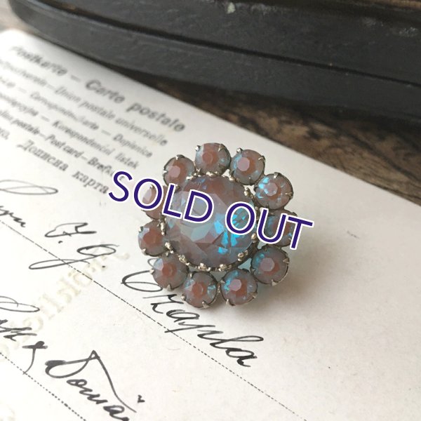 画像2: 濃色サフィレットのデイジーブローチ (2)