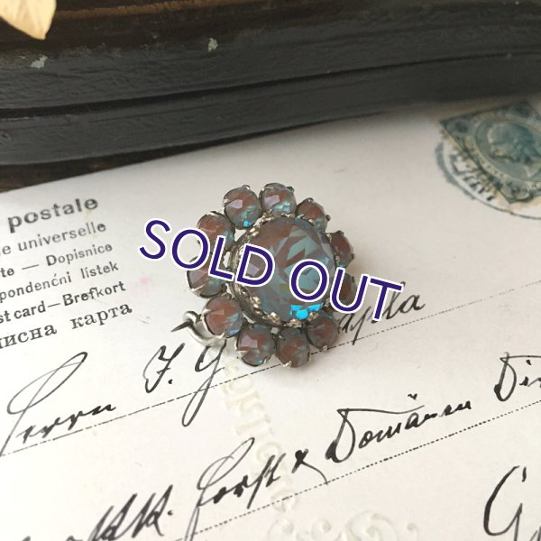 画像7: 濃色サフィレットのデイジーブローチ (7)