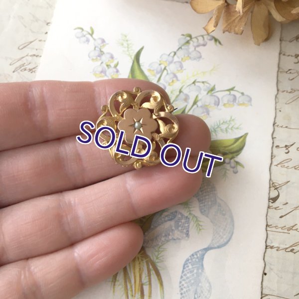 画像9: FIX パールとアカンサス文様のゴールドブローチ (9)