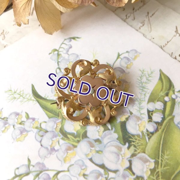 画像4: FIX パールとアカンサス文様のゴールドブローチ (4)