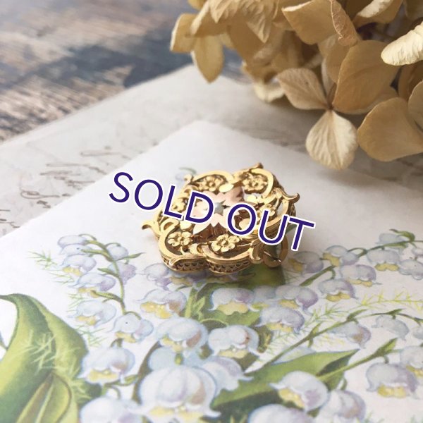 画像3: FIX 花とパールのゴールドブローチ (3)