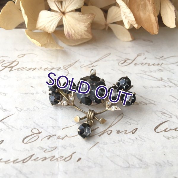 画像3: 銀製ベルリンガラスの花のブローチ (3)